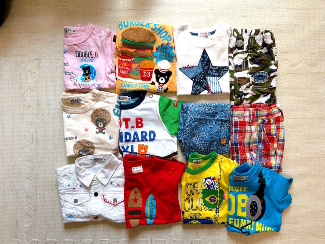 ミキハウスTシャツ半ズボン80cm 22点セット