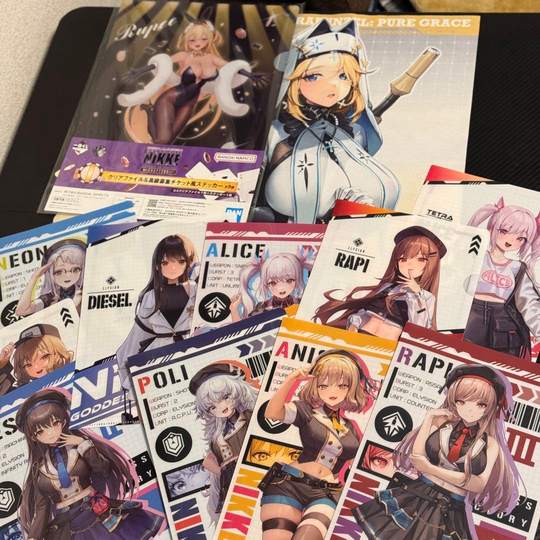 未開封】勝利の女神NIKKE 一番くじ ブラン ノワール セット アクスタ