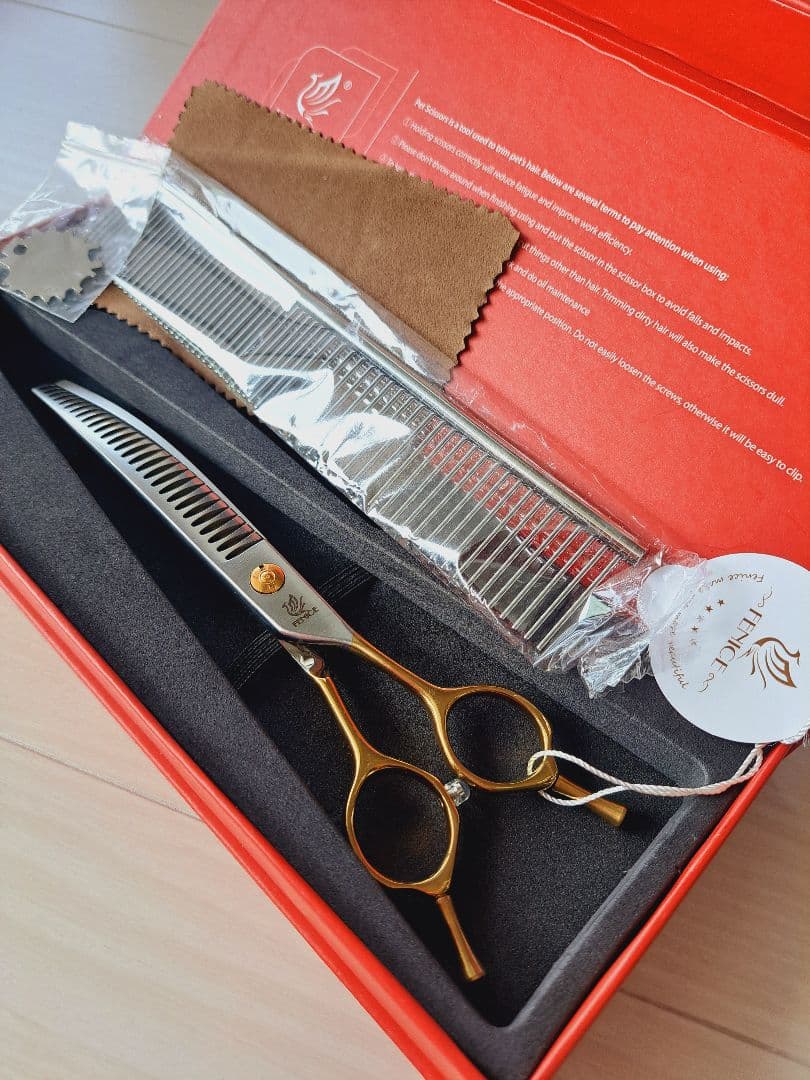 新品☆フェニーチェ 7in カーブセニングシザー☆トリミングシザー