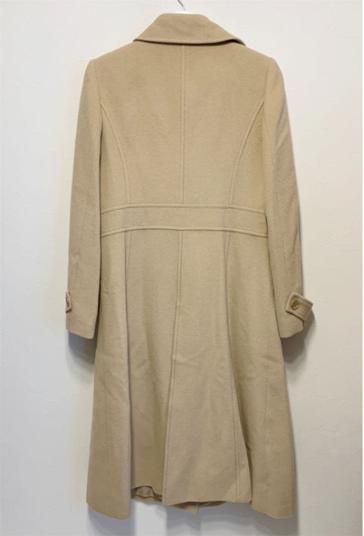 高級☆Harrods ハロッズ アンゴラ カシミヤ ロングコート レディース