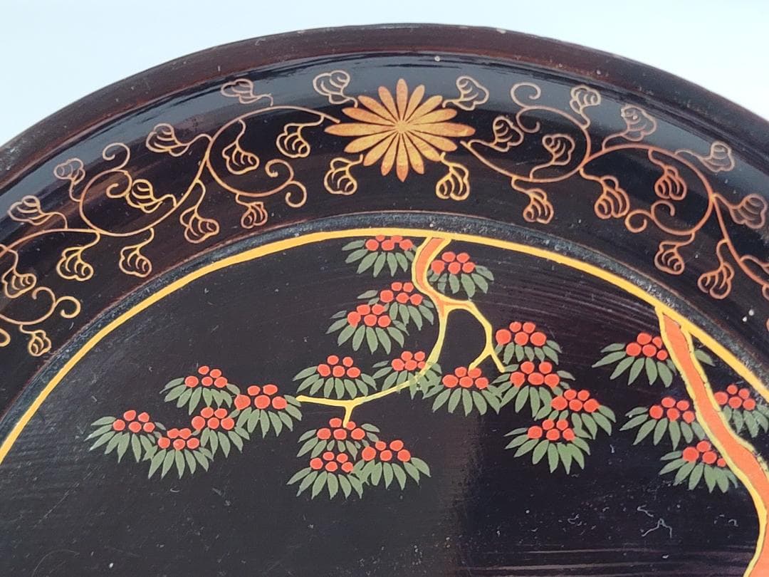 DT344 茶道具 唐物 色絵人物紋 菓子盆 中国 古美術