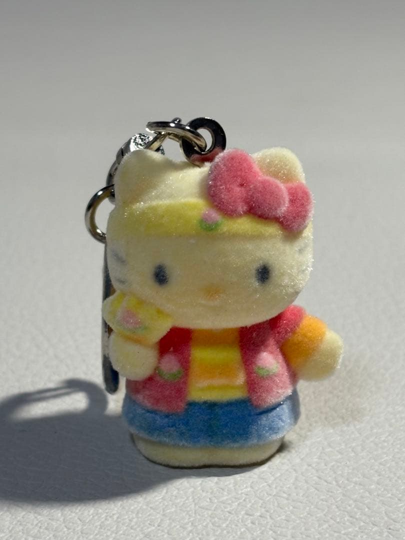 ハローキティ フロッキーキーホルダー4種セット