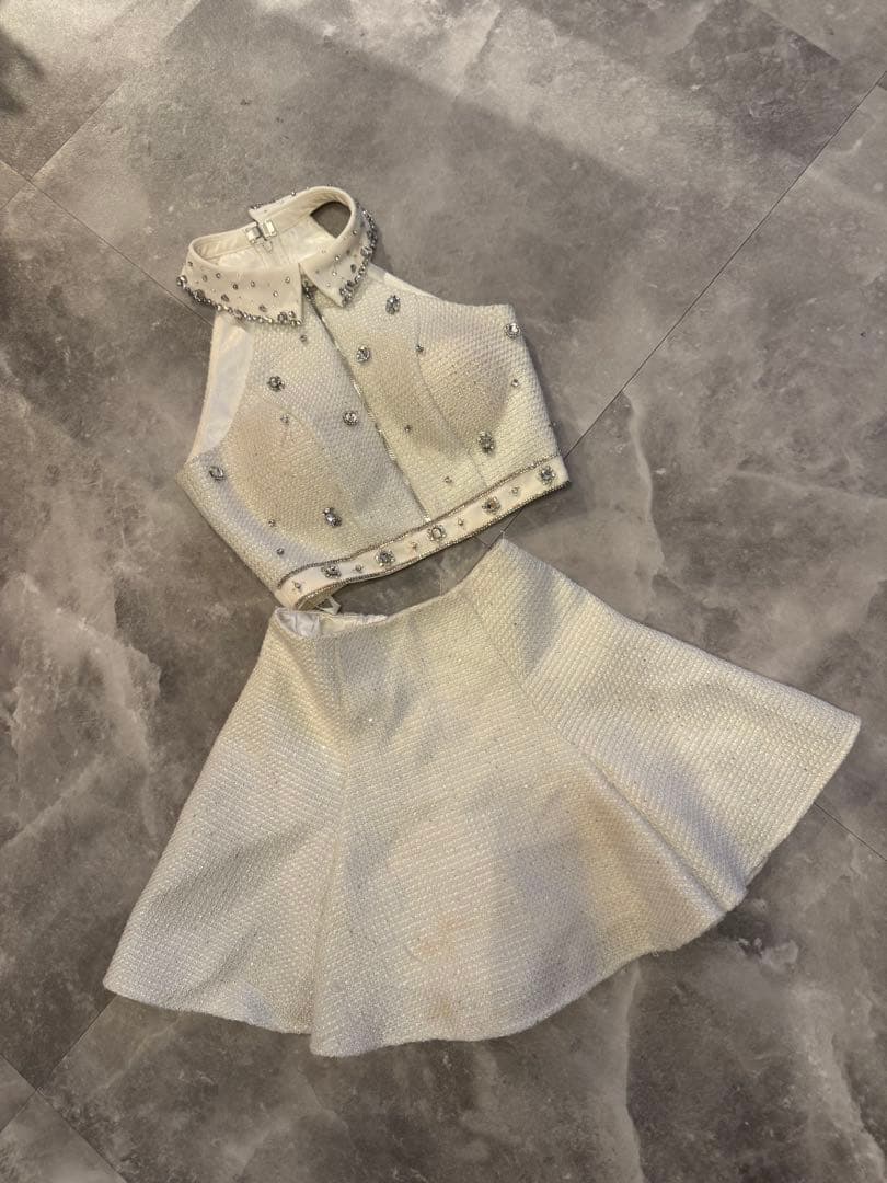 ローブドフルール シュガー ホワイトビジュー付きドレスセット