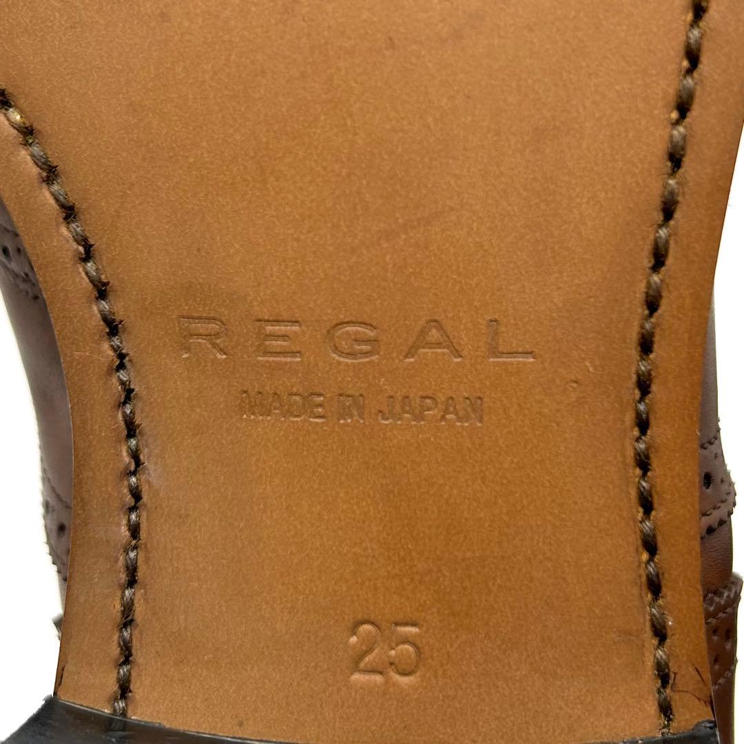 極美品✨ REGAL 【25㎝】 ビジネス ウィングチップ レザー ブラウン