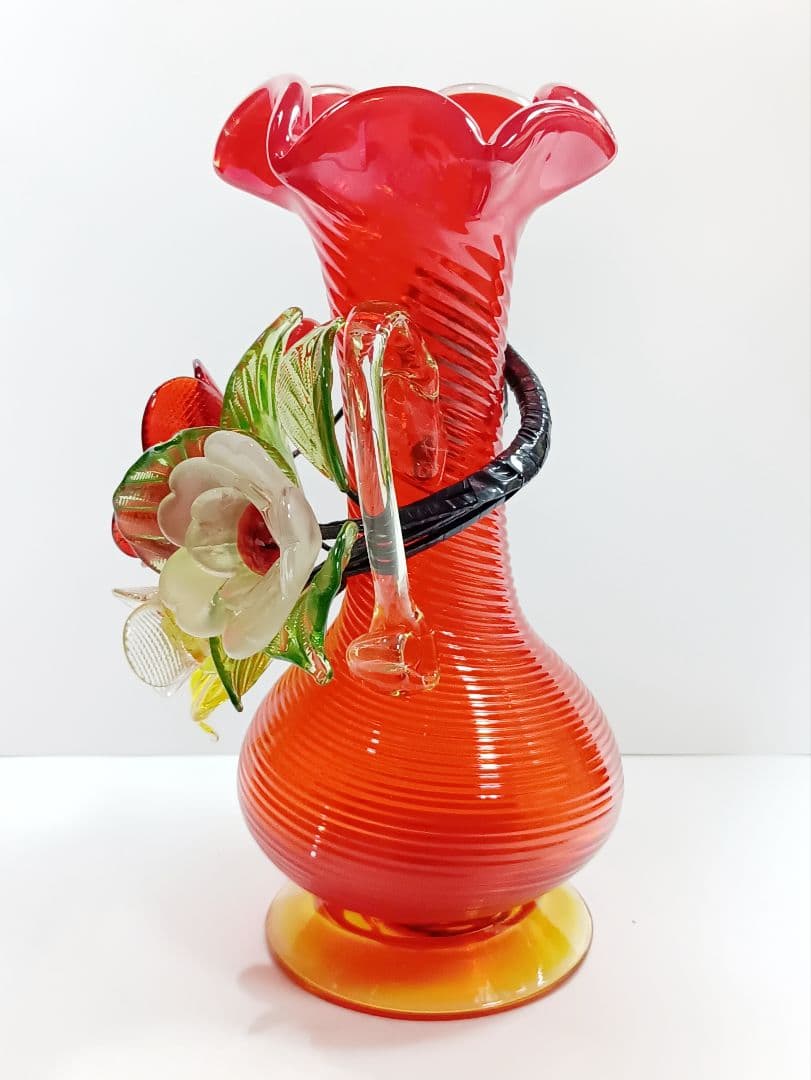 低 価格 通販ホビー・楽器・アート - 【美品】琉球ガラス 花瓶 ガラス