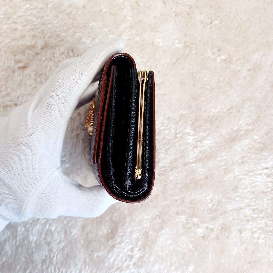 ✨極美品✨vivienne westwood　三つ折り　オーブ　ガマ口　ブラック