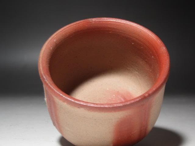 ☆ 山本陶秀 備前緋襷盃 手になじむ一品です☆x448