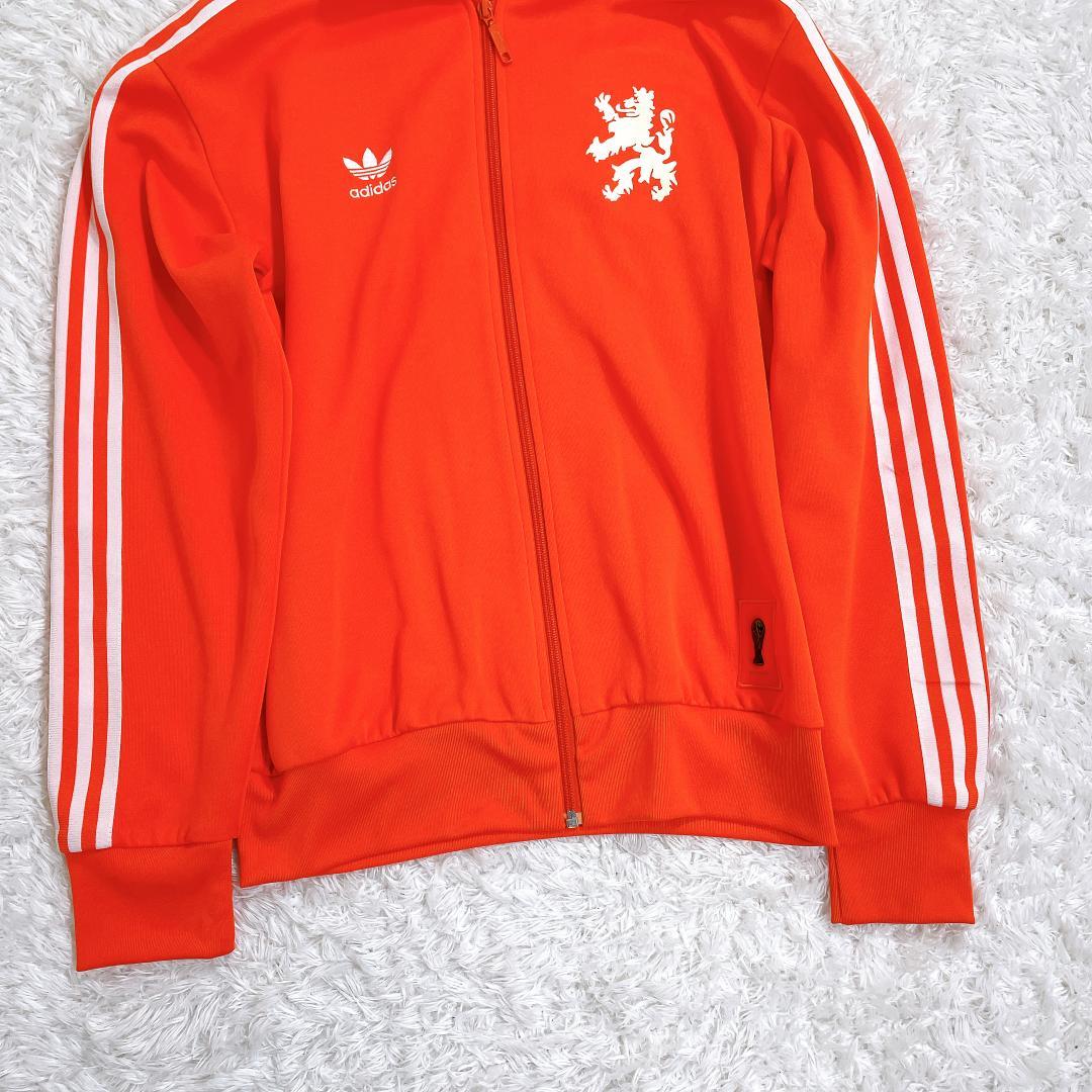 希少 00s 復刻adidas サッカー オランダ代表 トラックジャケット万国旗