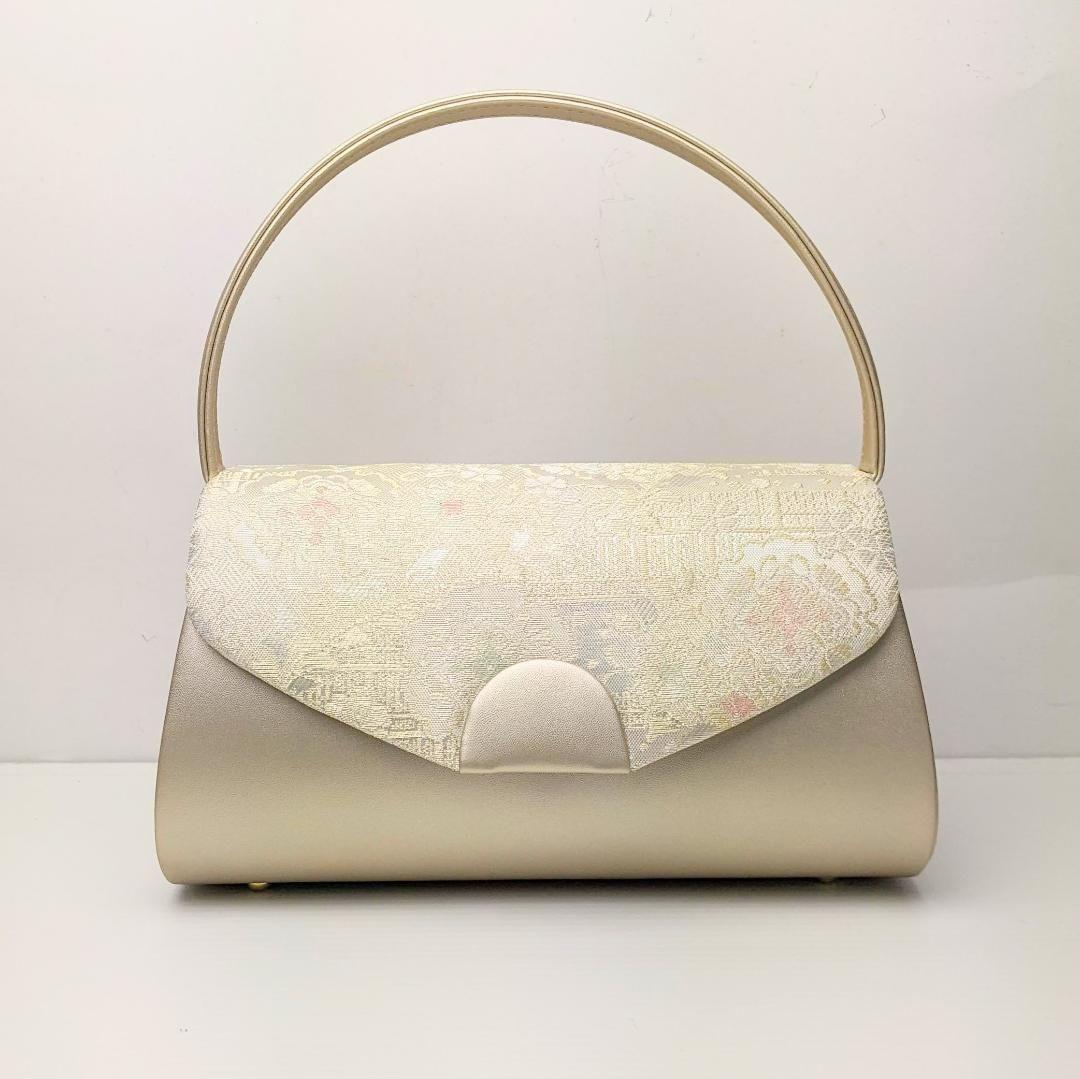 和装 草履バッグセット フォーマル 帯地 ゴールド フリーサイズ u26