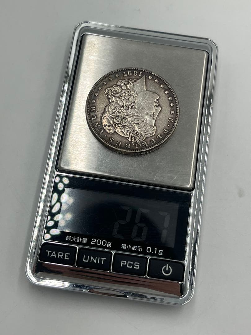 アメリカ　モルガン　1897年　1ドル銀貨　26.7g イーグル銀貨