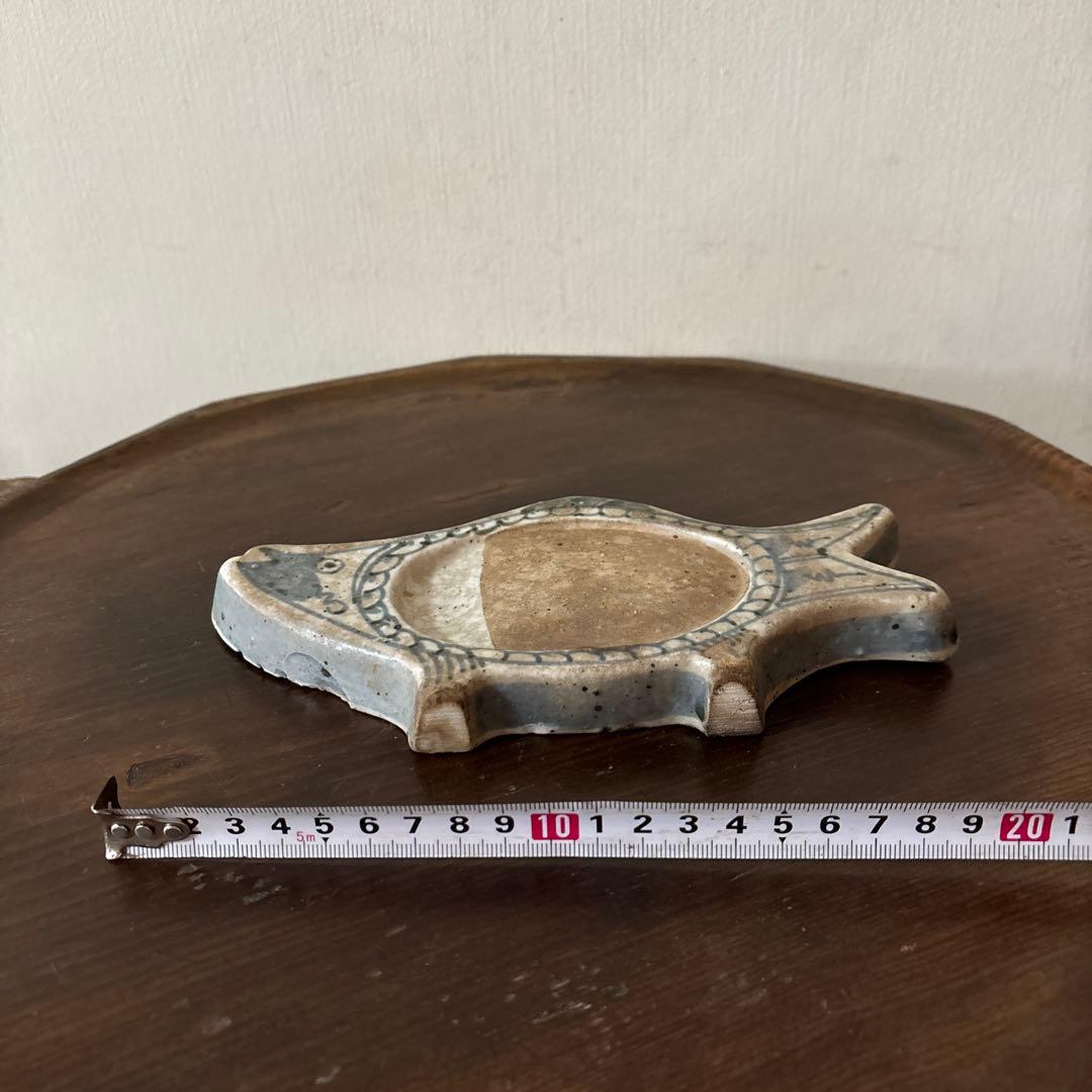 染付魚形硯　東山　兵庫県姫路　江戸時代　骨董　アンティーク検:李朝　三田　伊万里