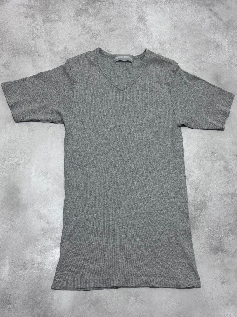 廃盤】CHROME HEARTS グレー Vネック Tシャツ Lサイズ