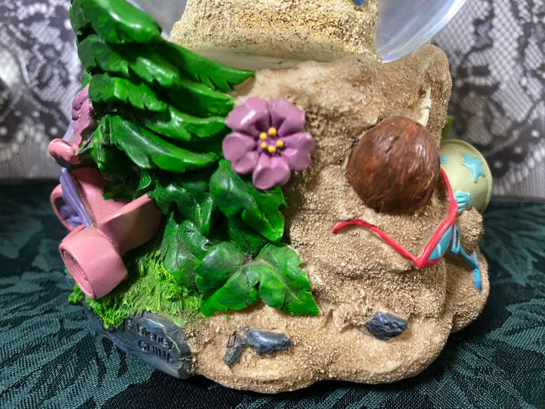 海外ディズニー　スティッチ　オルゴール　スノードーム　スノーグローブ