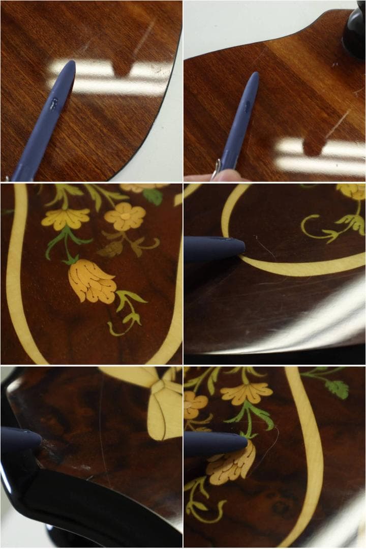 イタリア製クラシカル家具 象嵌 サイドテーブル 花台 飾り台 高さ43cm