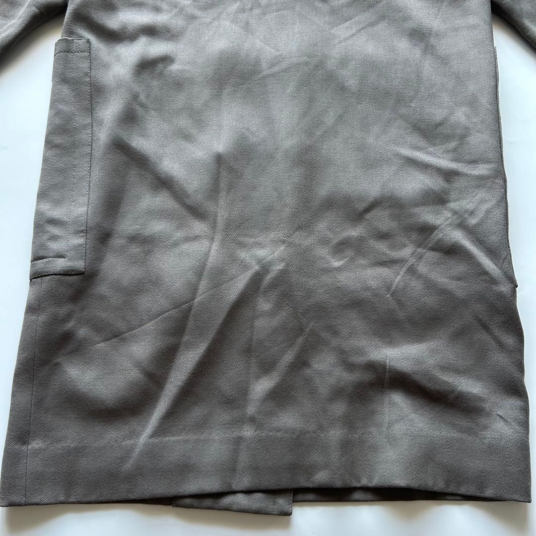 バレンシアガ チェスターコート ヴィンテージ 金ボタン ロング グレー