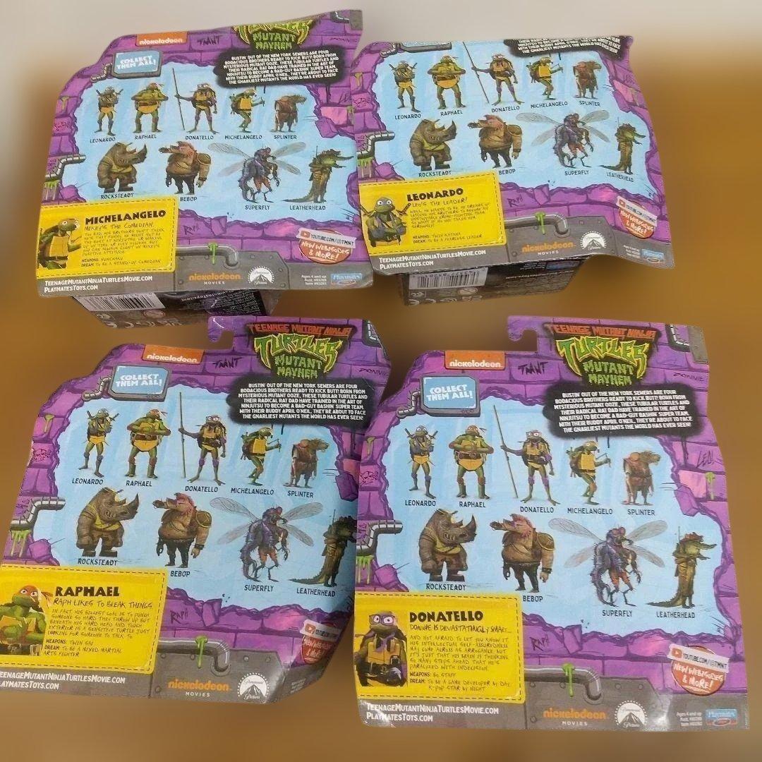 TTMNTプレイメイツトイズ タートルズ ミュータントパニック！4体