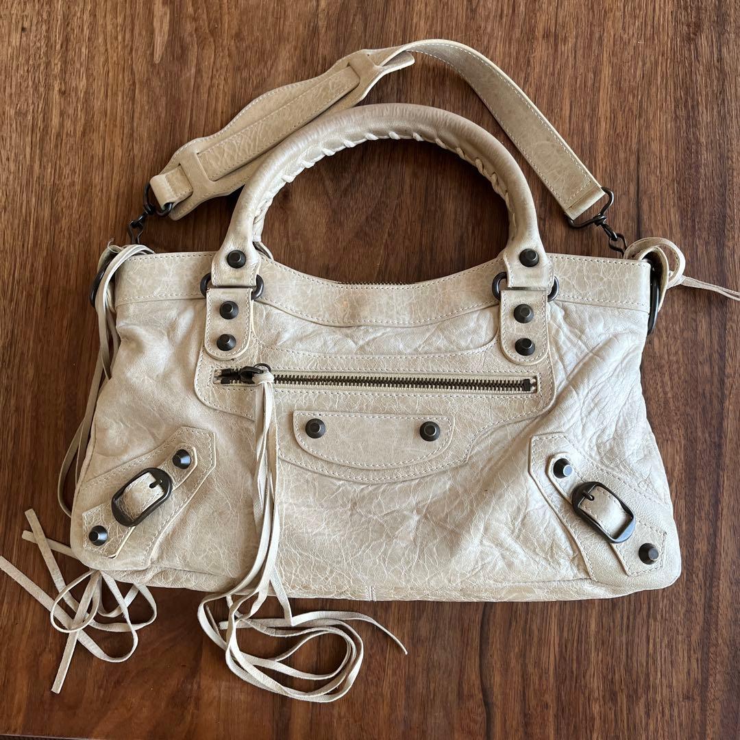 バレンシアガ シティ ベージュ 正規品 保証書あり 付属品完備