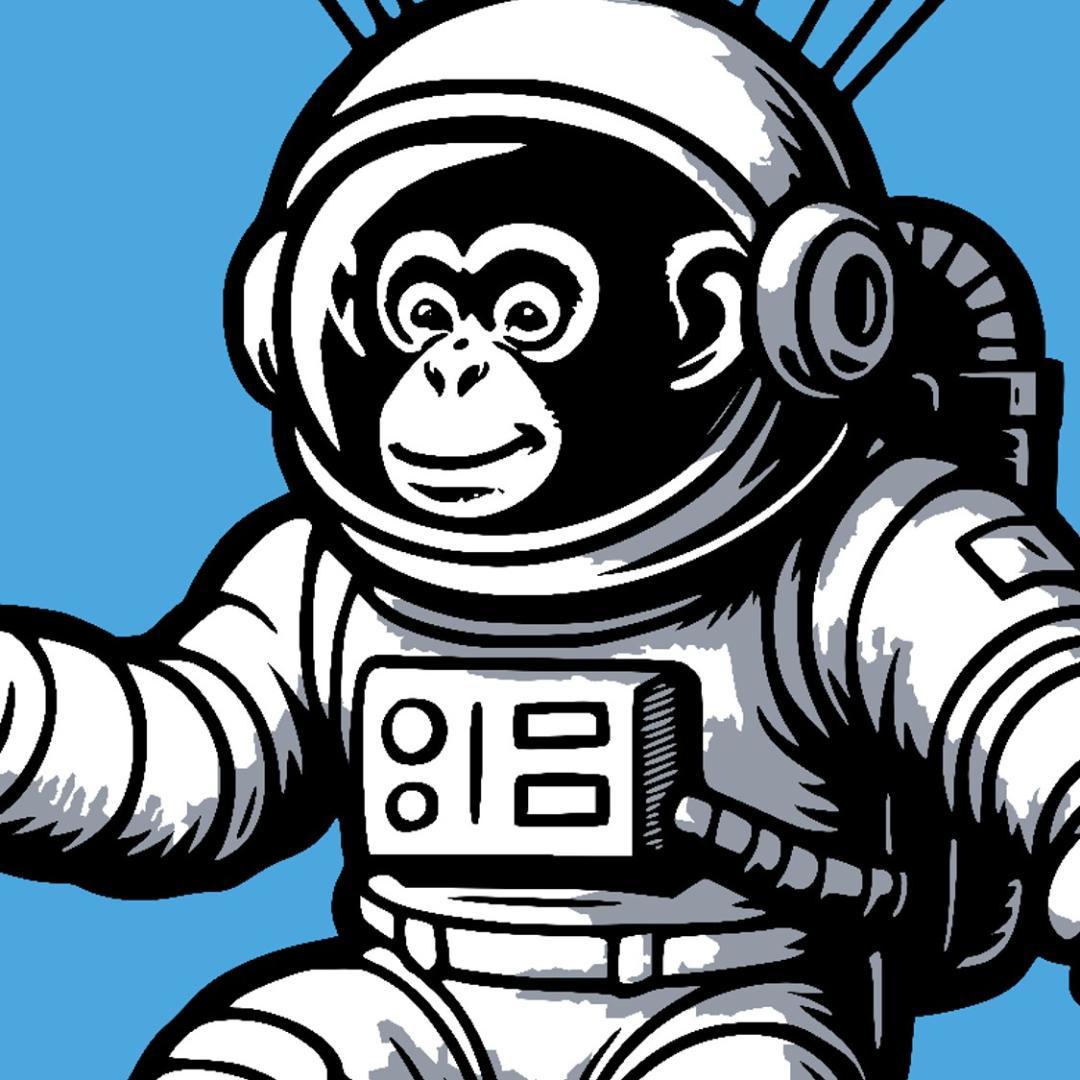 MONKEY MARK スペース・パラシュート グラフィックアート A1サイズ