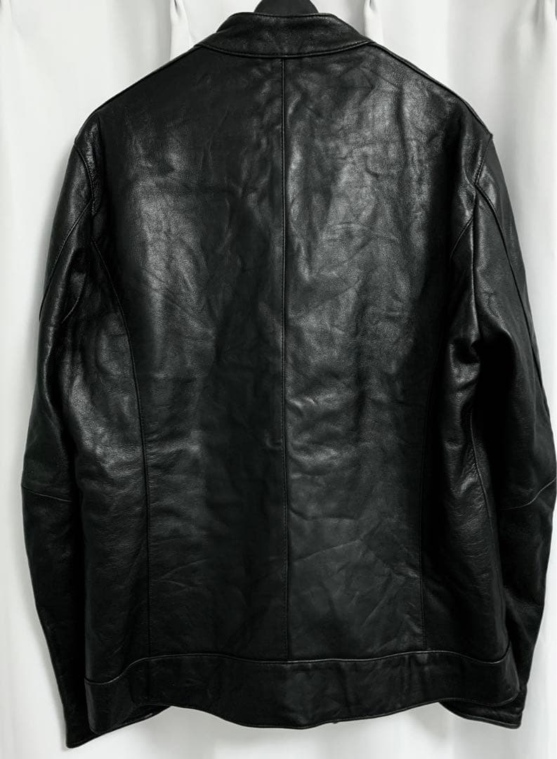 Lサイズ◎NANO UNIVERSE 羊革 ラムレザー 名作 シングルライダ