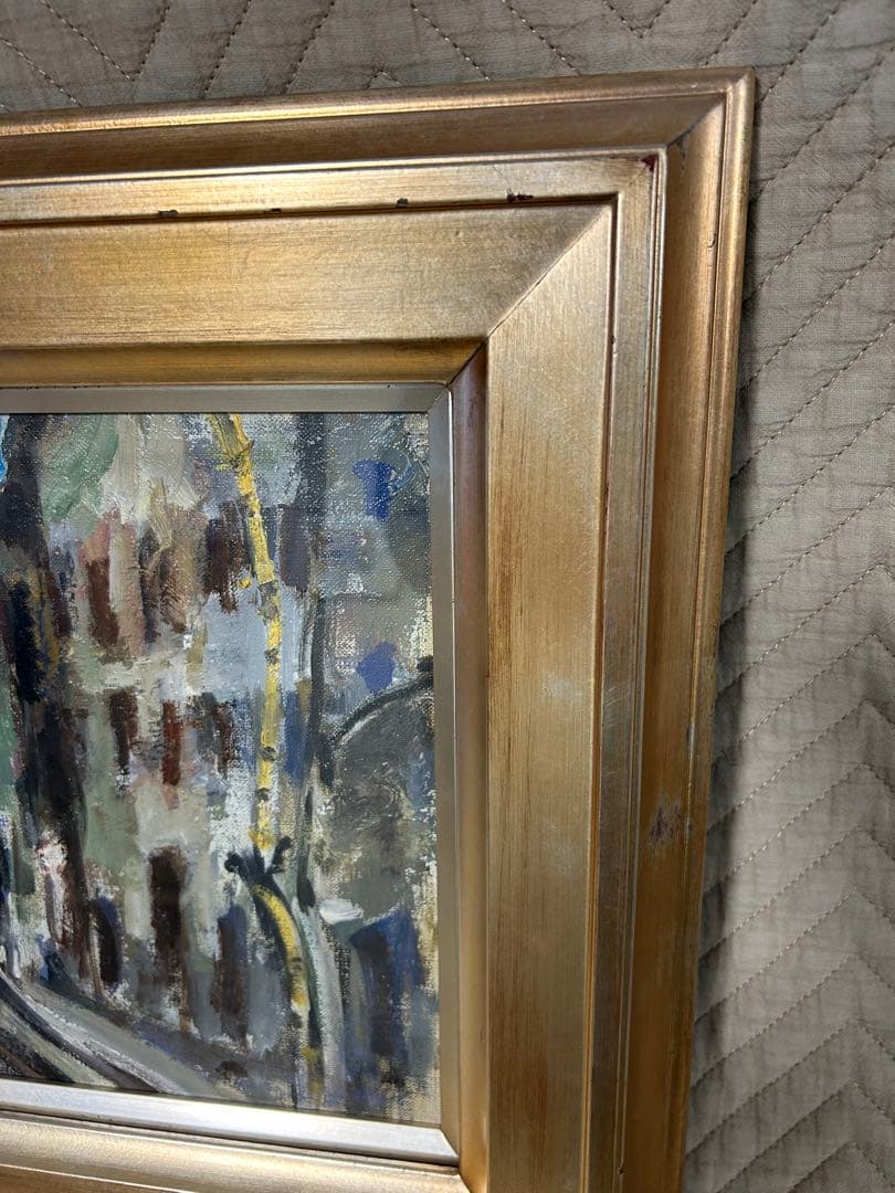 油絵　田中耕三　「モンマルトル(パリ) 」4号