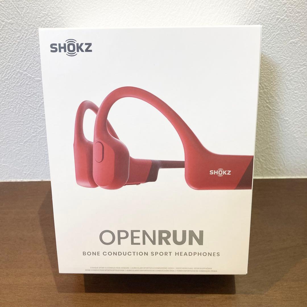 最終価格】【訳あり】SHOKZ OPEN RUN（レッド）骨伝導イヤホン SHOKZ