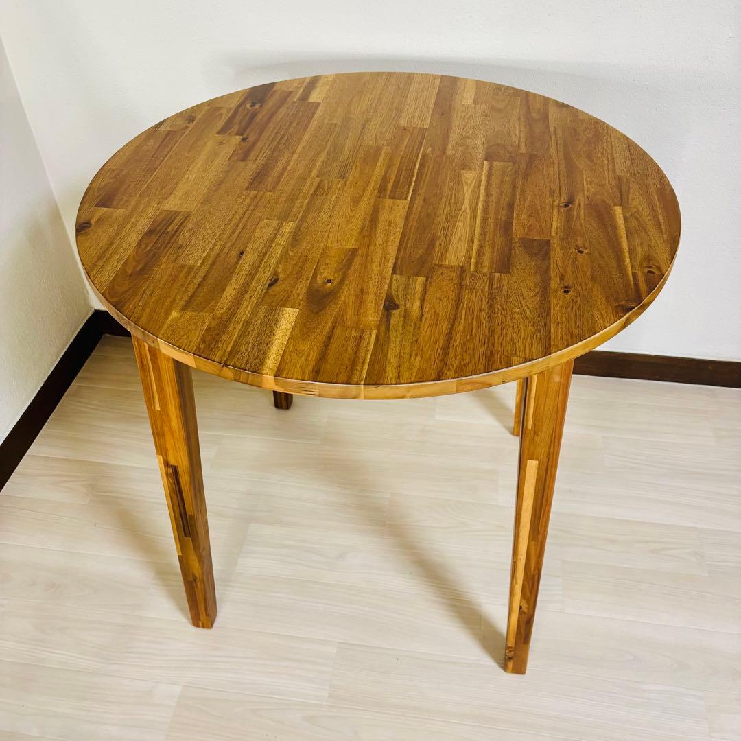 【美品】IKEA NACKANÄS ナッカンネース アカシア ラウンドテーブル