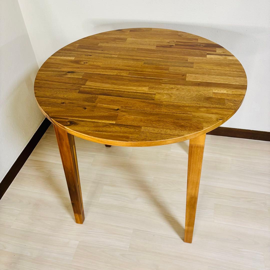 【美品】IKEA NACKANÄS ナッカンネース アカシア ラウンドテーブル
