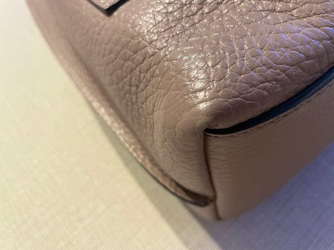 GIANNI CHIARINIベージュ レザー バケットバッグ