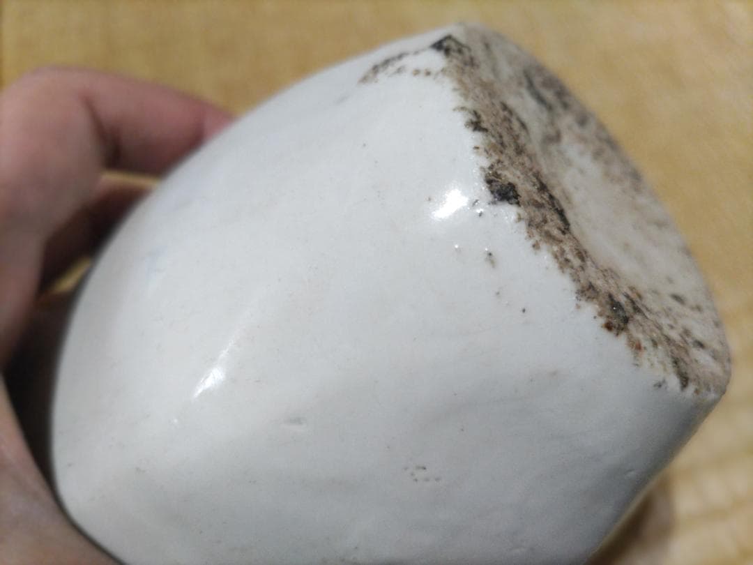 珍！鞆徳利 白磁 生掛け釉 削り出し成型