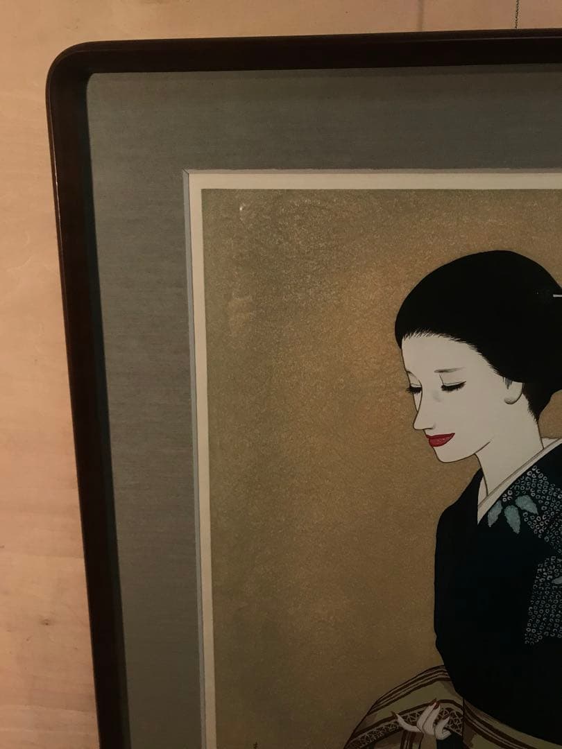 高沢圭一 「帯」 木版画 刷り込みサイン・作品証明シール有り 高沢圭一