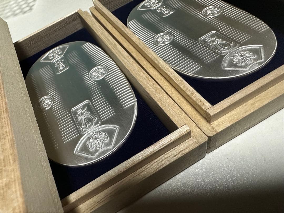 希少 純銀製 大判 小判 造幣局マーク刻印入 2セット 200g以上 天保五両