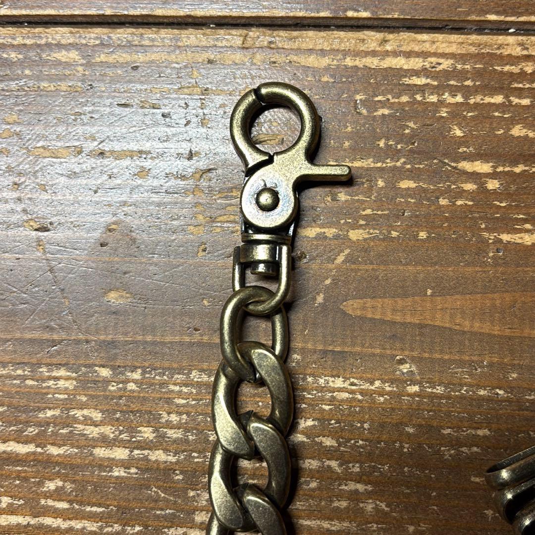 一点物 茶芯レザー トラッカーウォレット＆チェーン