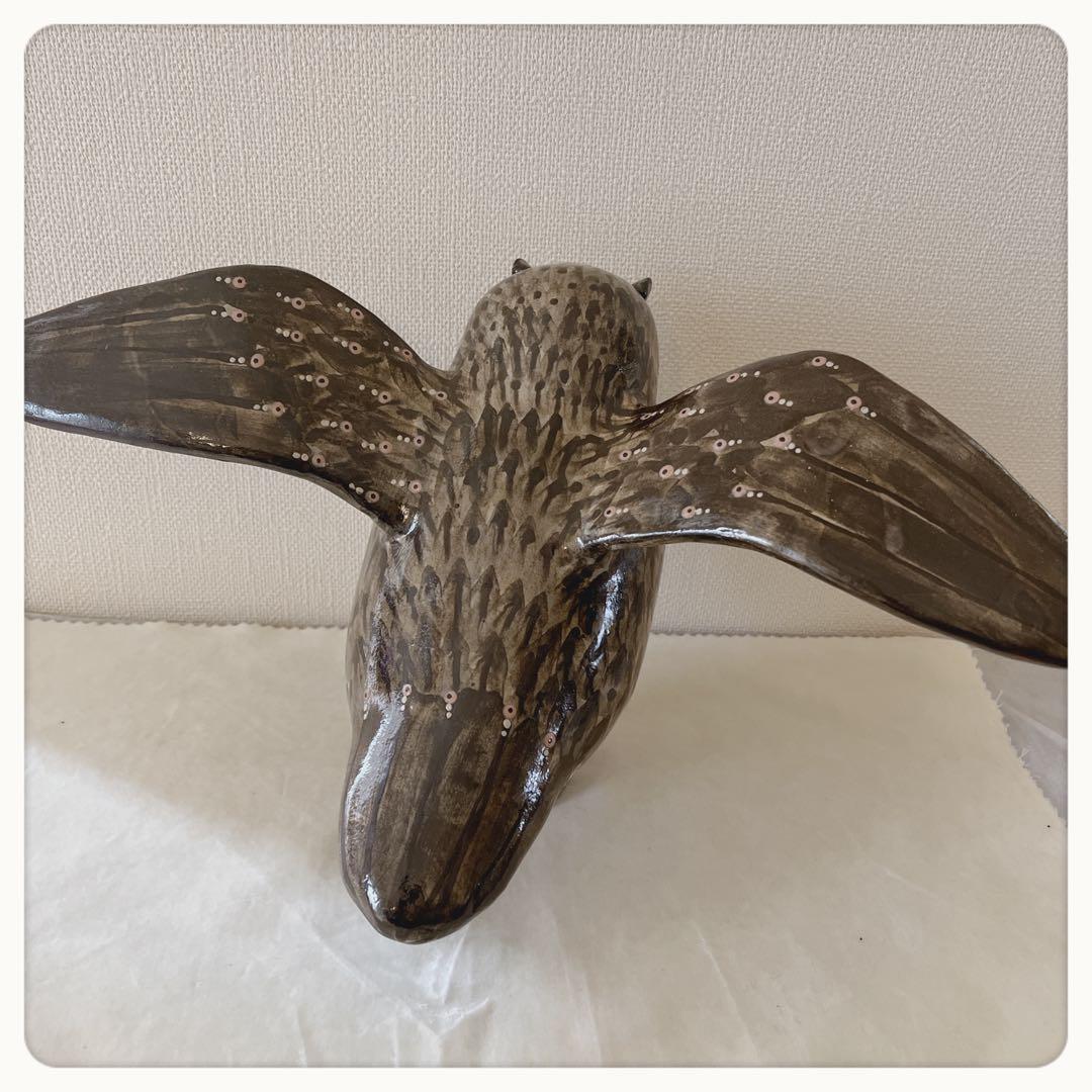 フクロウ オブジェ ハンドメイド陶器 スイスJacob Gelzer - メルカリ