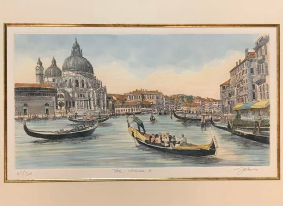 絵画・額縁・版画・織田 義郎・新品未使用・ザ・ベニスⅩ・イタリア