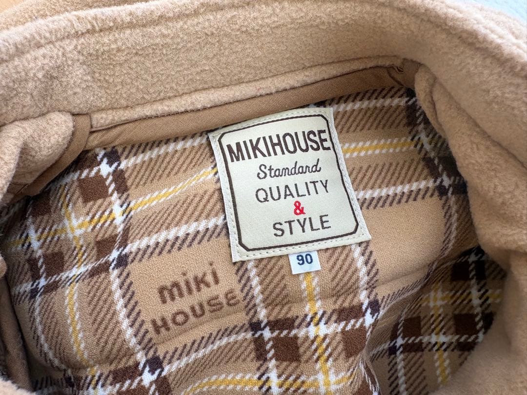 【4回着用】ミキハウス　ダッフルコート90