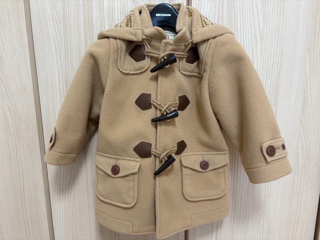 【4回着用】ミキハウス　ダッフルコート90