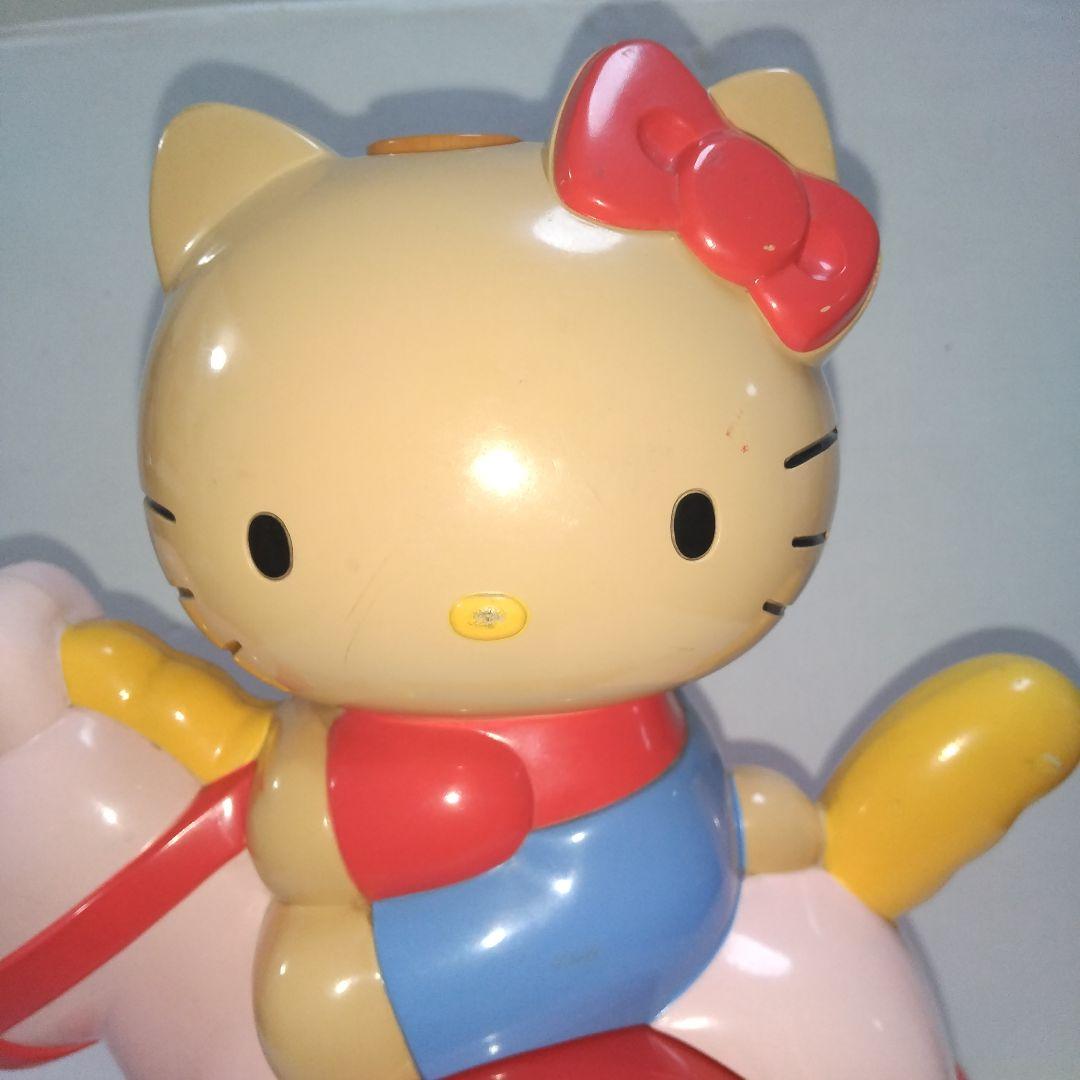 HELLO KITTY】おしゃべり目覚まし時計 木馬キティ 当時物 希少 レア