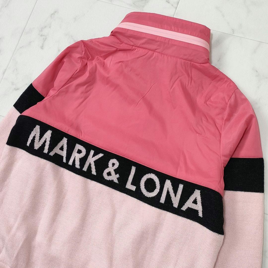 マークアンドロナ　ジップジャケット　素材切り替え　ニット　ロゴ　裏地　サイズ36