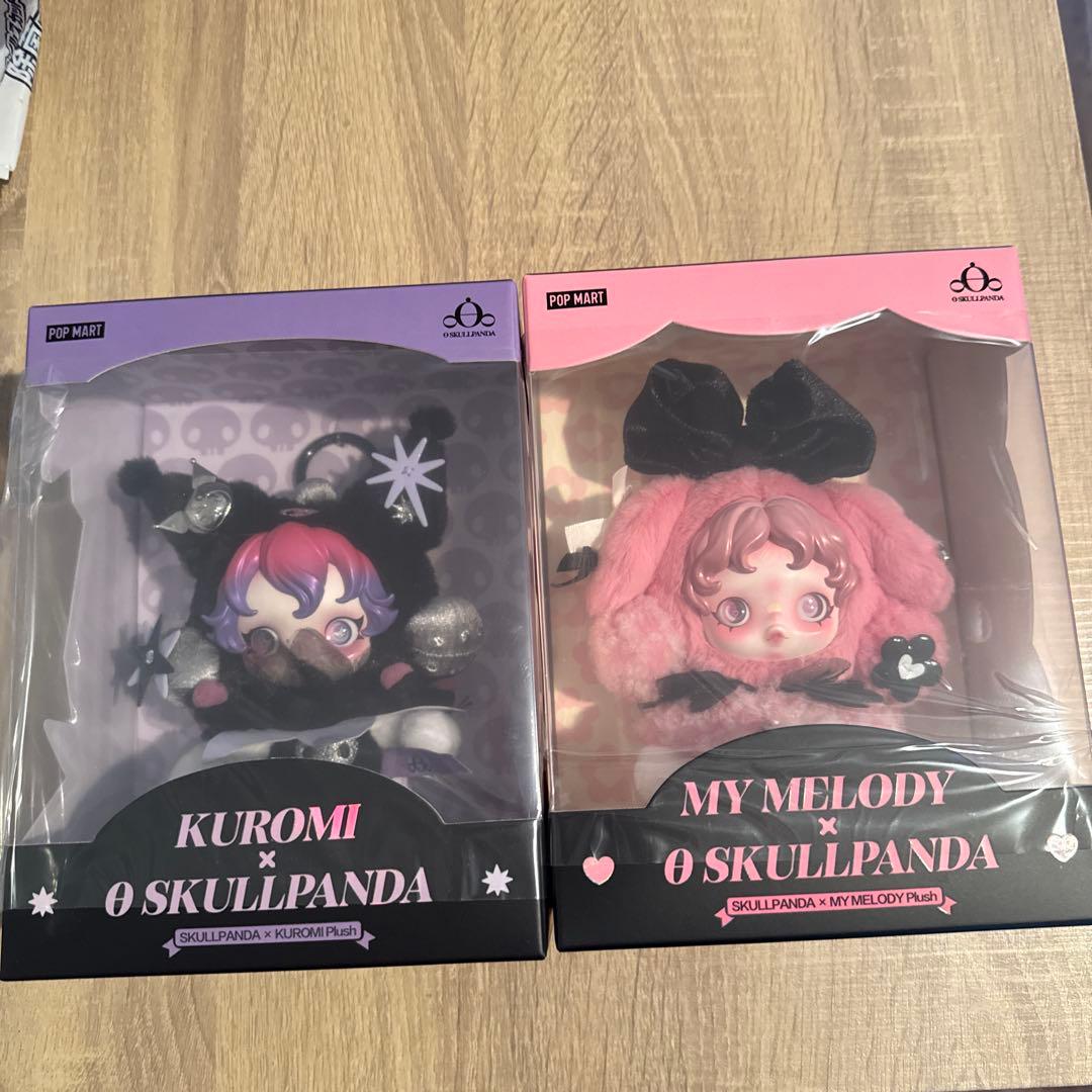 スカルパンダ マイメロ、クロミ セット　ぬいぐるみペンダントPOPMA