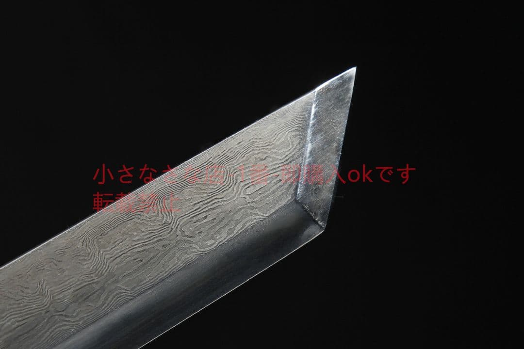 魚皮柄小唐横刀黒白檀模様鋼焼刃 古兵器 武具 刀装具 日本刀 模造刀 居合刀