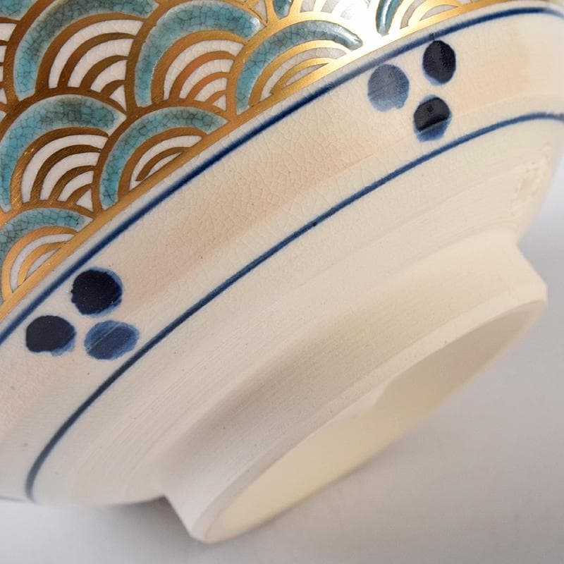 茶道具 京焼 平安桐鳳造 安南青海波文 数茶碗 十客 共