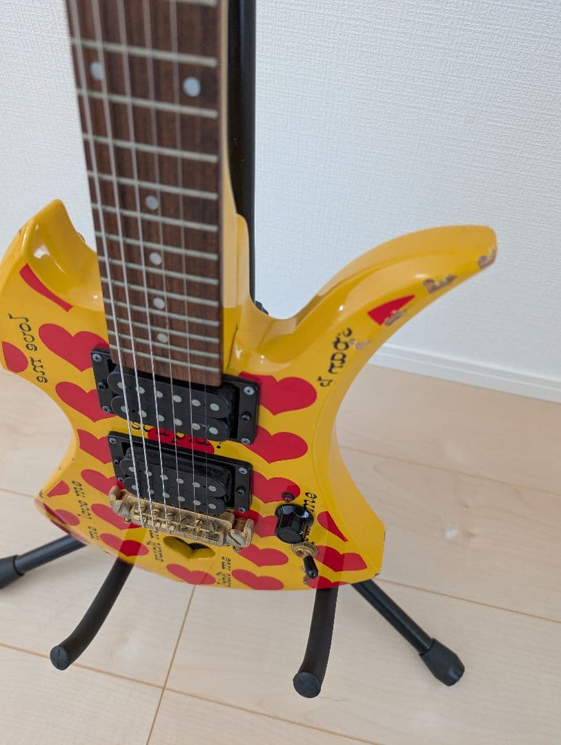 希少 BURNY YH-JR hideモデル アンプ内蔵 モッキンバード ギター