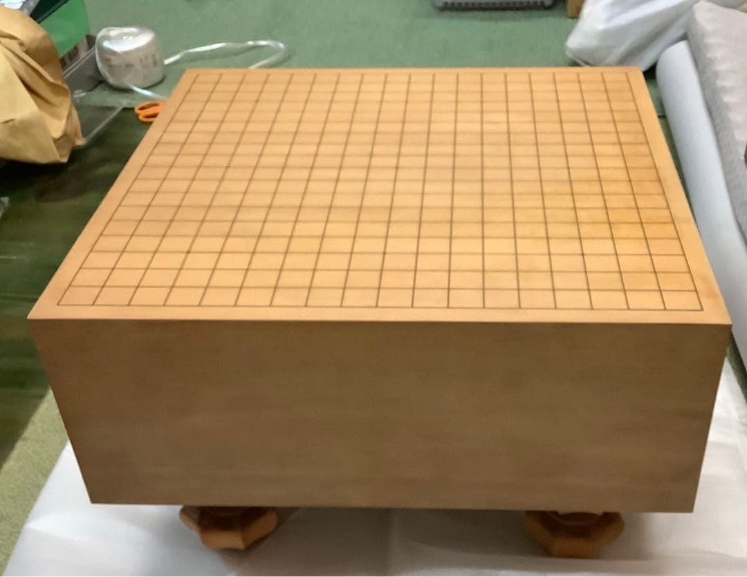 囲碁　碁盤セット　送料込み　足つき　碁石那智黒　フタ付き