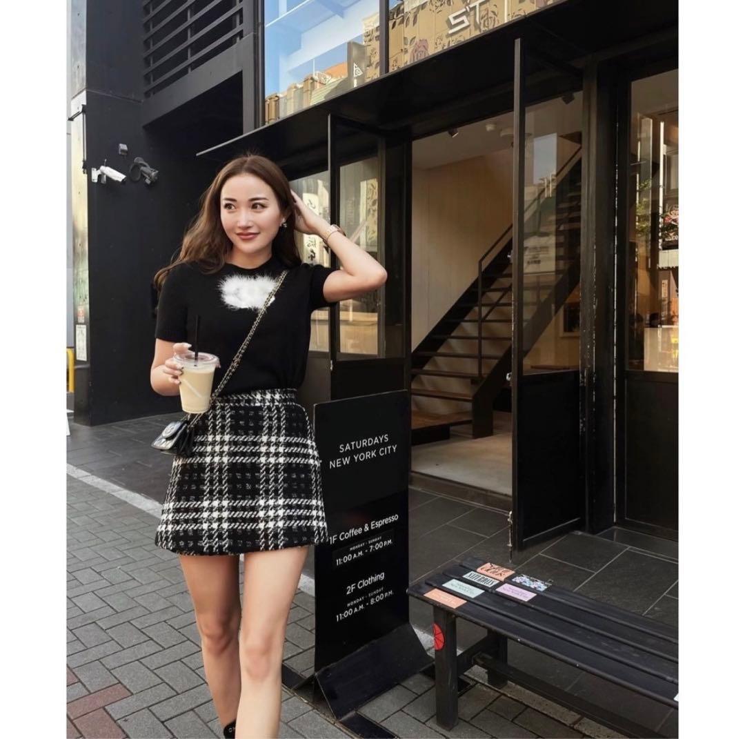 美品❤️shellerシェリエJewelツイードキュロット