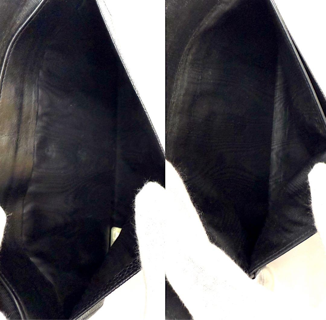 シャネル 二つ折り キャビアスキン デカココ 財布