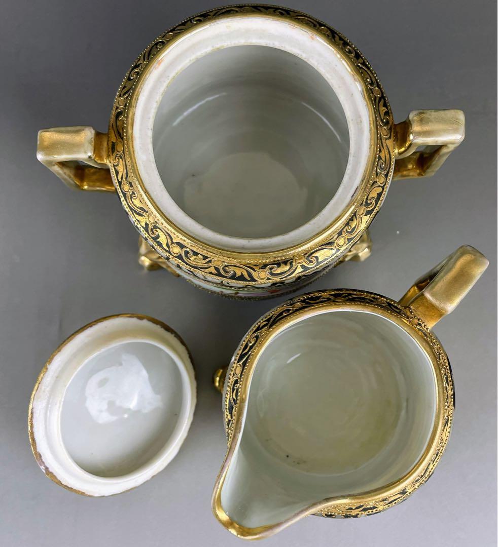 希少】オールドノリタケ アールヌーボー様式 風景紋 シュガーボウル