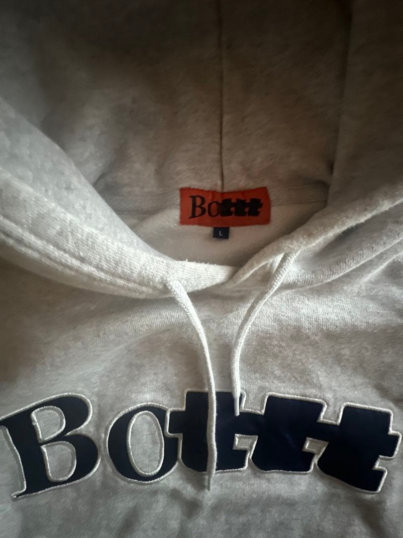 Botttグレー フード付きパーカー L