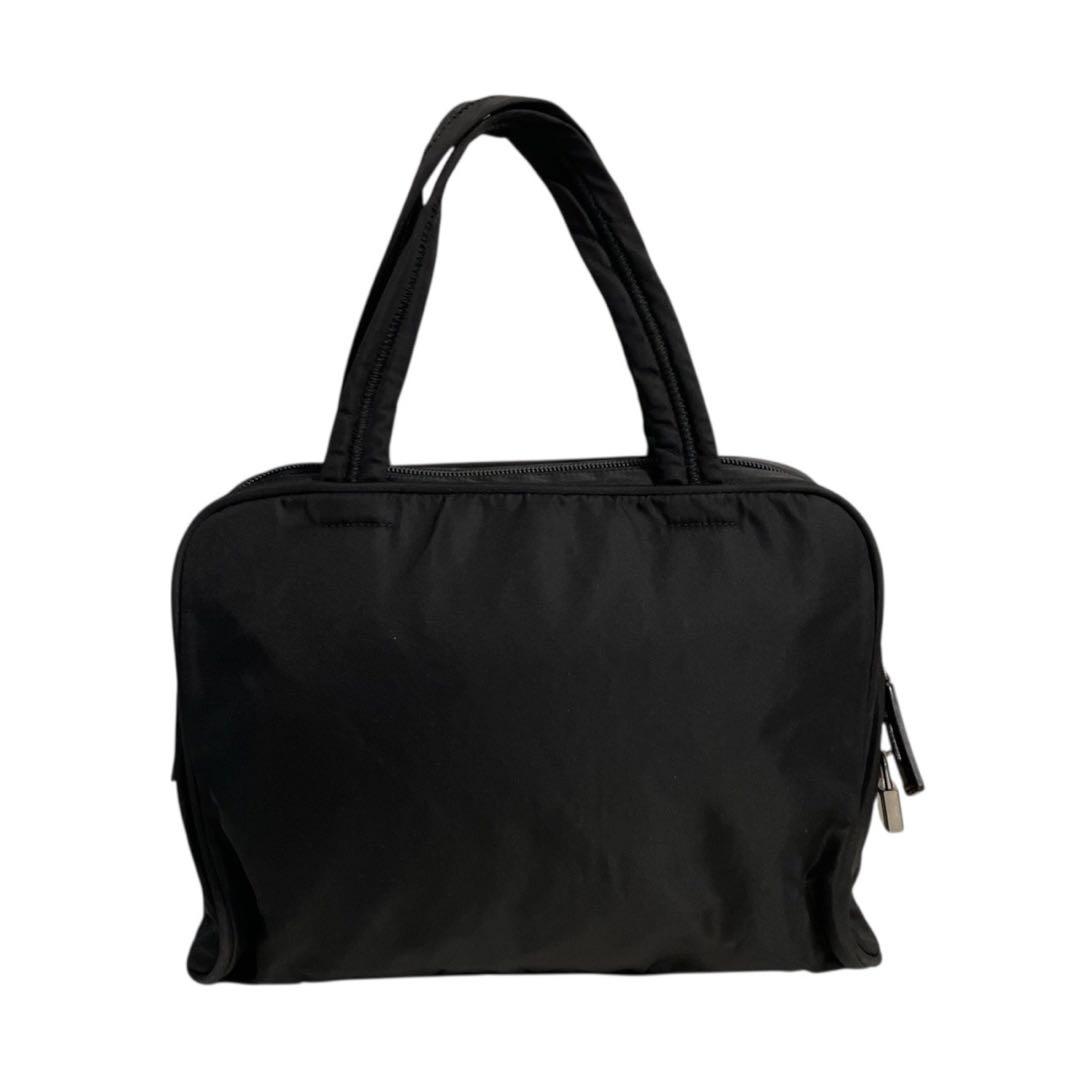 プラダ　ナイロン　三角ロゴ　ハンドバッグ　白タグ　ブラック　黒　5333