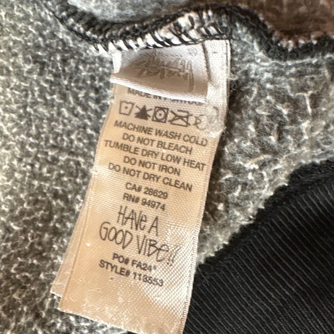 STUSSY グレー ジップアップ パーカー Lサイズ