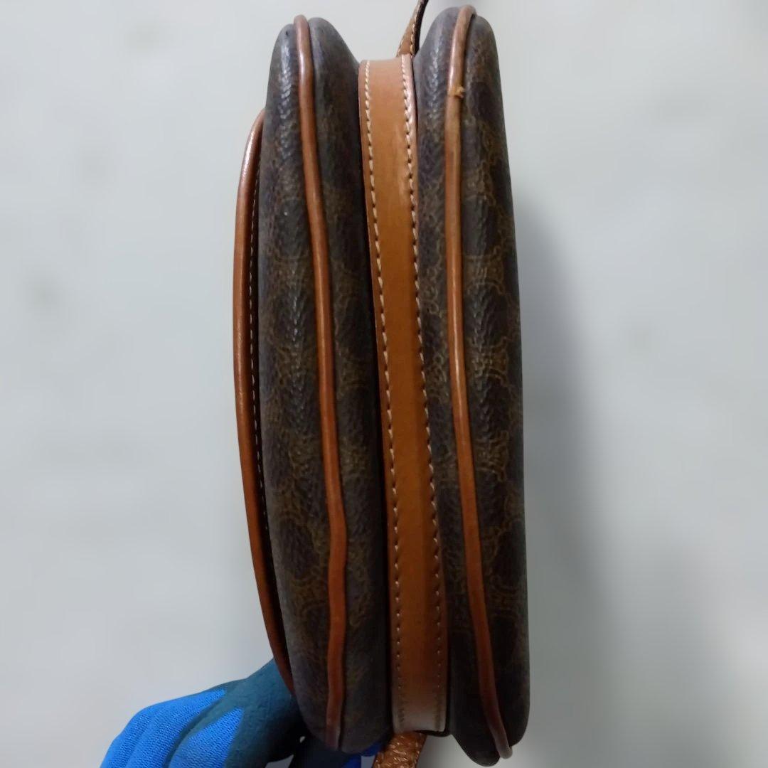 ④セリーヌ ヴィンテージ マカダム柄 ショルダーバッグ レザー CELINE